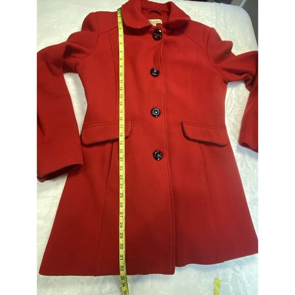 American Rag Women’s Wool Button Pea Coat Jacket Size L RED - Picture 9 of 11